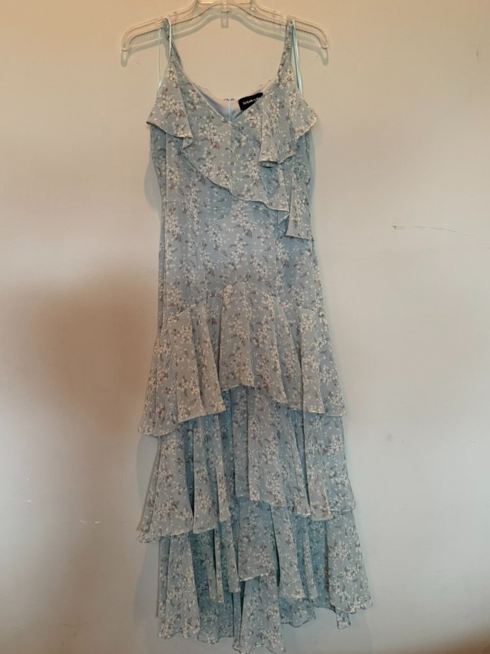 Sage Floral Sugar Lips Dress small